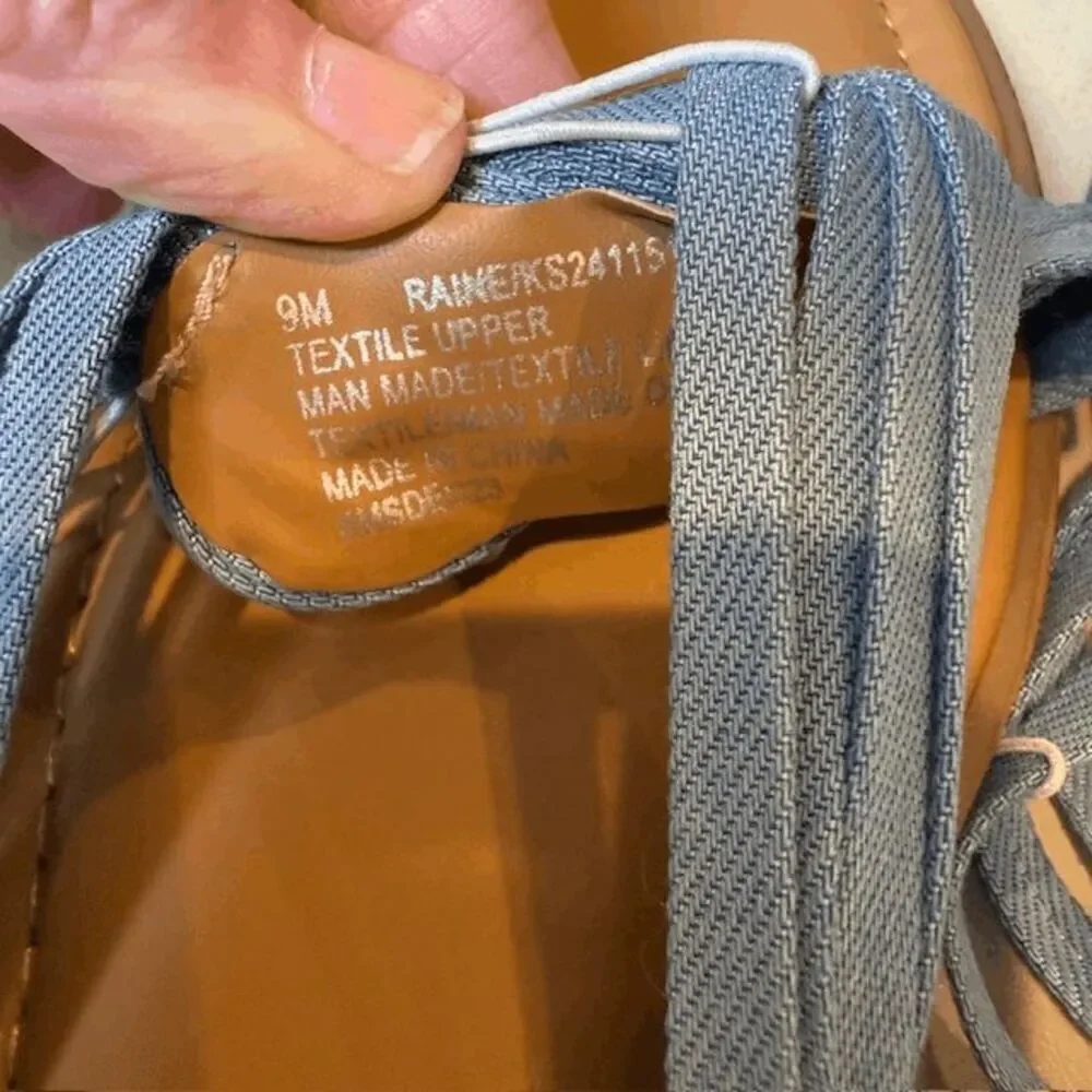 NWT‎ Kensie Raine Knotted Slide Sandal in Denim Blue Size 9